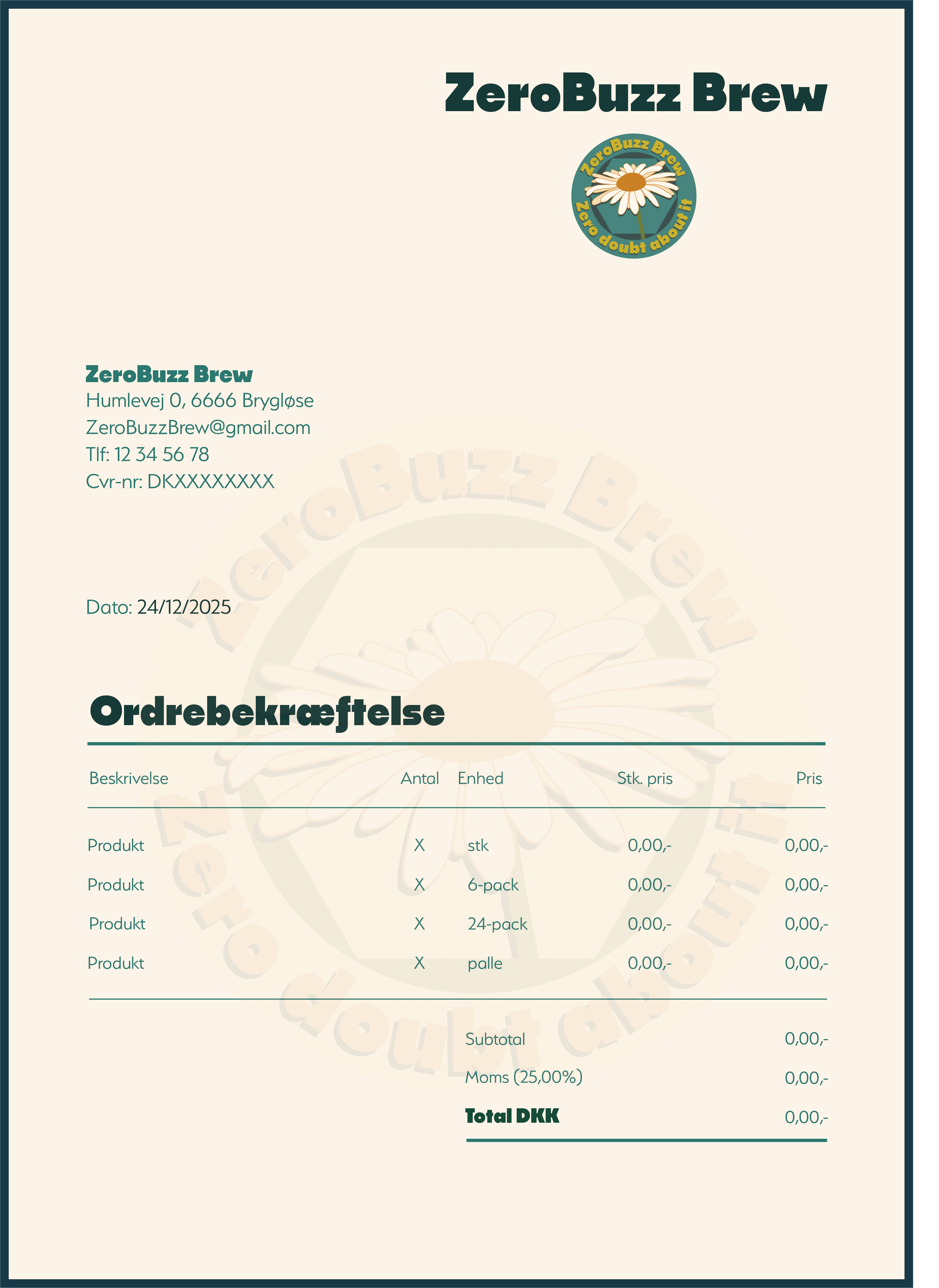 Ordreskabelon